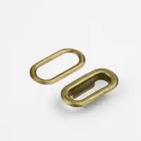 Застёжка для кепки, с люверсом, 2&times;2 см, цвет бронзовый