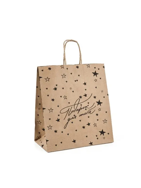 Пакет подарочный крафтовый &laquo;Подарок для тебя&raquo; 22 х 25 х 12 см