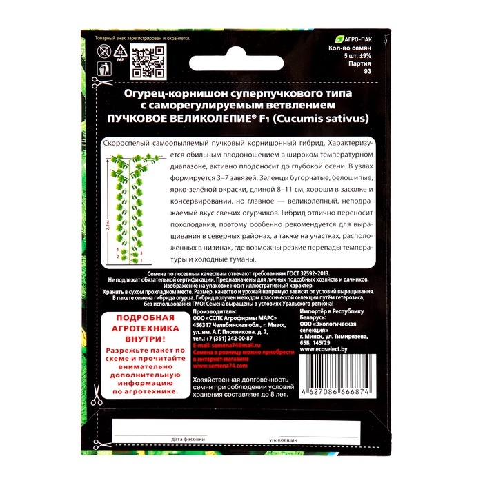 Семена Огурец "Само совершенство" F1 супербукетный тип, партенокарпический, 5 шт