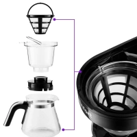 Кофеварка капельная электрическая КТ-759 - 700 Вт - 0.75 л