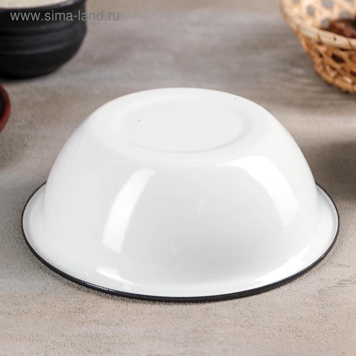 Миска эмалированная, 800 мл, без деколи, цвет белый