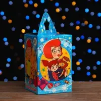 Коробка новогодняя подарочная складная &laquo;Простоквашино&raquo; 11&times;11&times;17.2 см