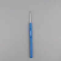 Крючок для вязания, с пластиковой ручкой, d=3 мм, 13.5 см, синий