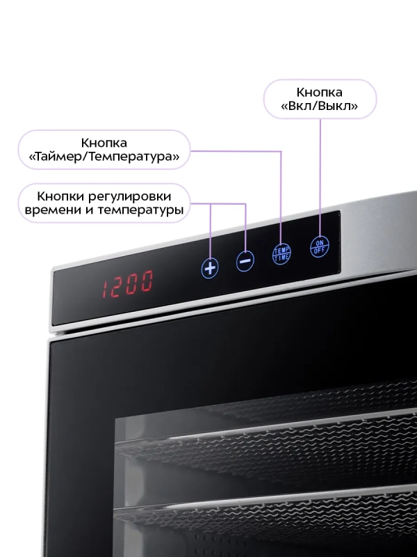 Электрическая сушилка для овощей и фруктов КТ-1910