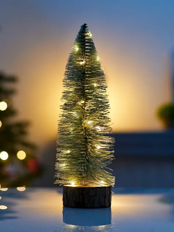 Фигура светодиодная &laquo;Ёлка зелёная&raquo; 30 см, 20 LED, от батареек AG13&times;3, свечение тёплое белое