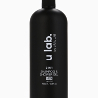 Гель для душа и шампунь мужской 2 в 1, 1000 мл, ULAB