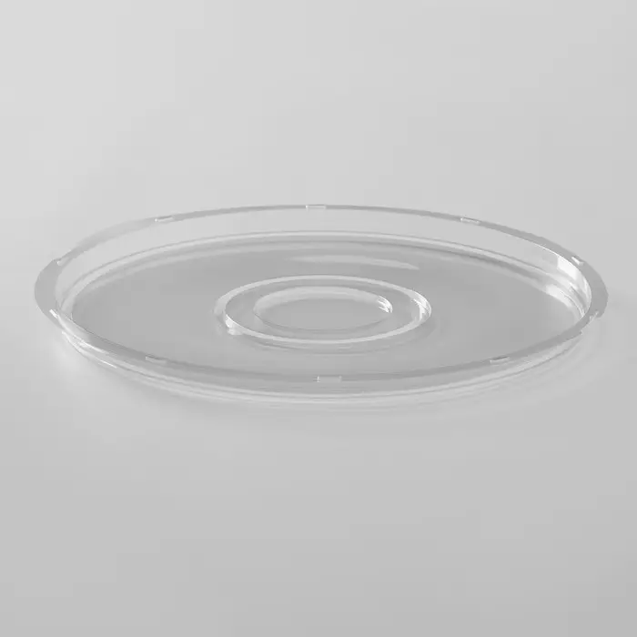 Крышка одноразовая к менажнице, пластик, d=26 см, круглая, прозрачная