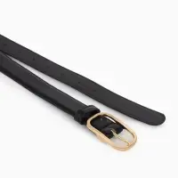Ремень жен 05-01-01-01, Июнь2512, 3*0,3*110 см, без винта, пряж золото, 1 прокол, черный
