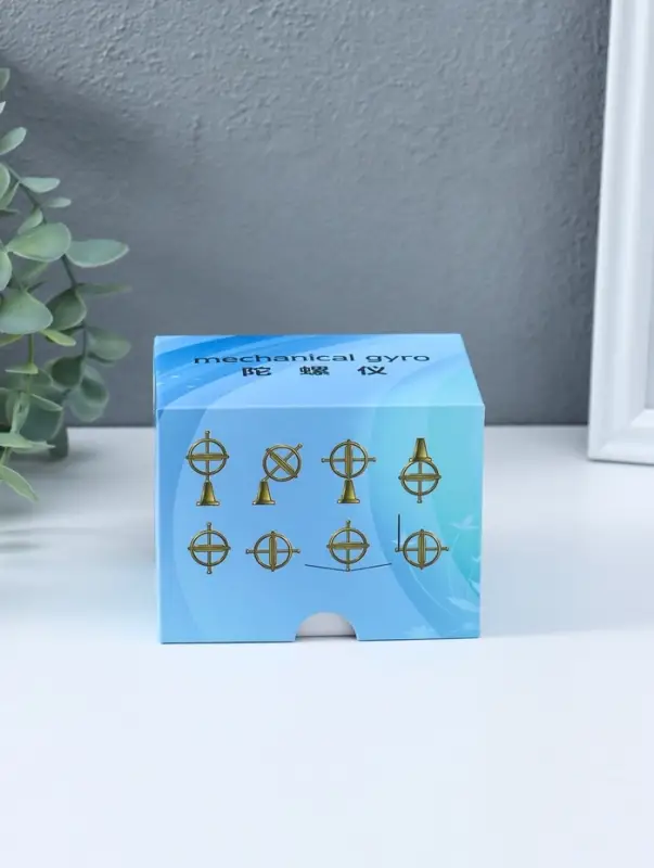 Гироскоп металлический самобалансирующийся на подставке, чёрный 7х7х13,2 см