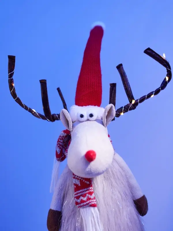 Фигура текстиль &laquo;Новогодний лосик&raquo; 58 см, 10 LED, от батареек CR2032&times;1, свечение тёплое белое