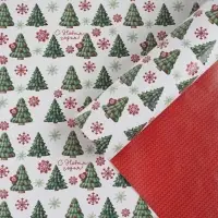 Упаковочная бумага глянцевая двухсторонняя &laquo;Уютный Новый год&raquo;, 70&times;100 см