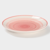 Тарелка десертная Доляна "А-ля Прима" 19см, 19,5х2, цвет розовый