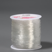 Нить для плетения 100&plusmn;1м d1мм эластичная силикон прозрачный АУ