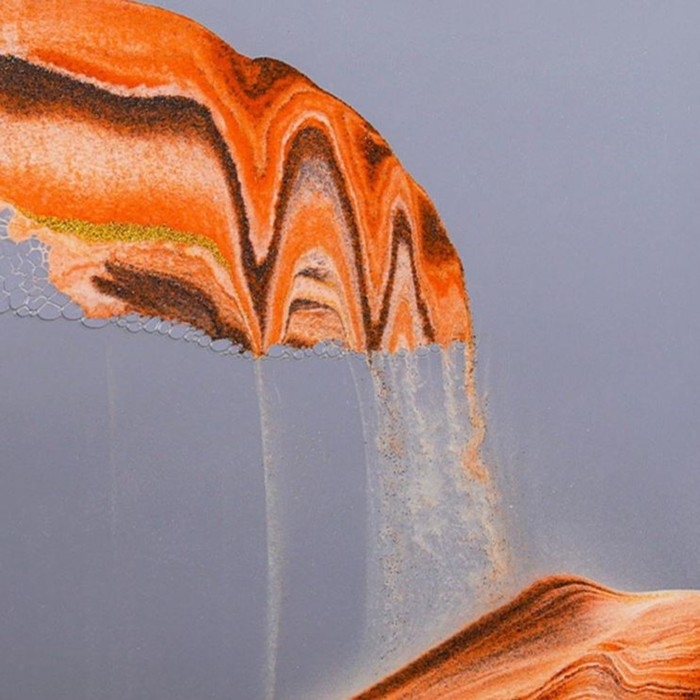 Песочные часы-картина  "Пустыня", 30 х 25 см, антистресс, песок оранжевый