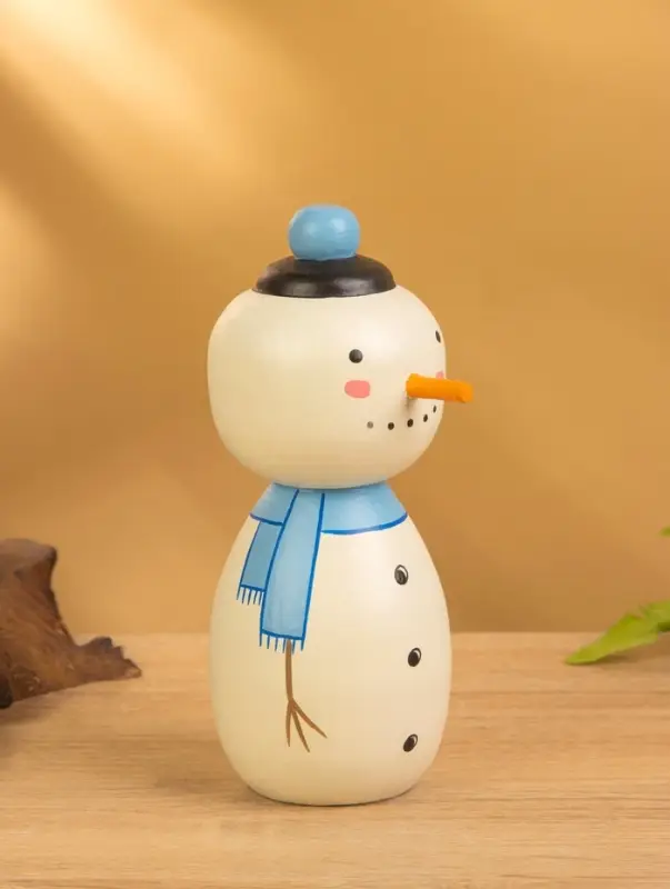 Деревянная кукла кокеши &laquo;Снеговик&raquo;, 7&times;8.5&times;17 см