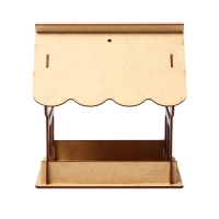 Кормушка-конструктор из ХДФ для птиц &laquo;Домик&raquo; своими руками, 21 &times; 18 &times; 21 см, Greengo