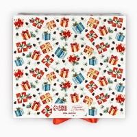 Коробка под 9 конфет с ячейками &laquo;Новогодние подарки&raquo; 14.8 х 13.5 х 3.5 см, Новый год