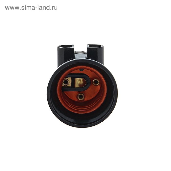 Переходник Ecola, с цоколя Е27 на Е27, с выходом на розетки, 75 х 45 мм