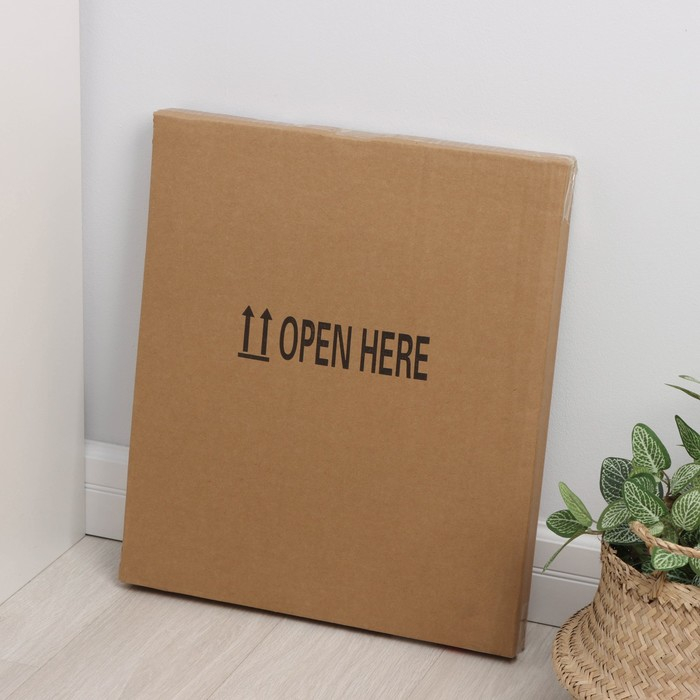 Корзина для белья Доляна &laquo;Кантри&raquo;, с крышкой, 46&times;26&times;55 см, цвет бежевый