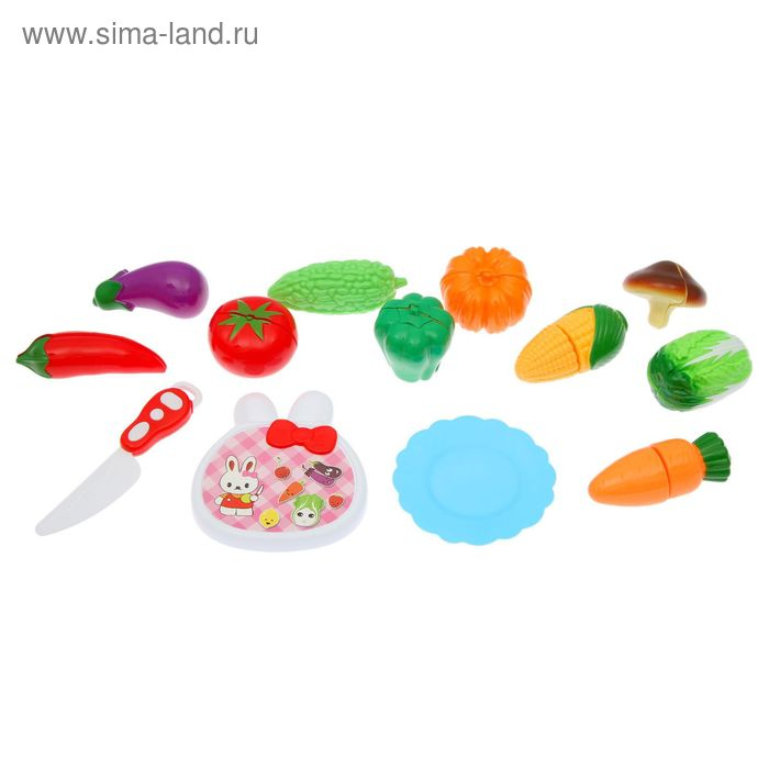 Набор продуктов для нарезки на липучках &laquo;Фрукты-овощи&raquo; №4, МИКС