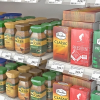 Ценникодержатель полочный двухпозиционный LST, 98,8&times;1,5&times;4 см, цвет прозрачный