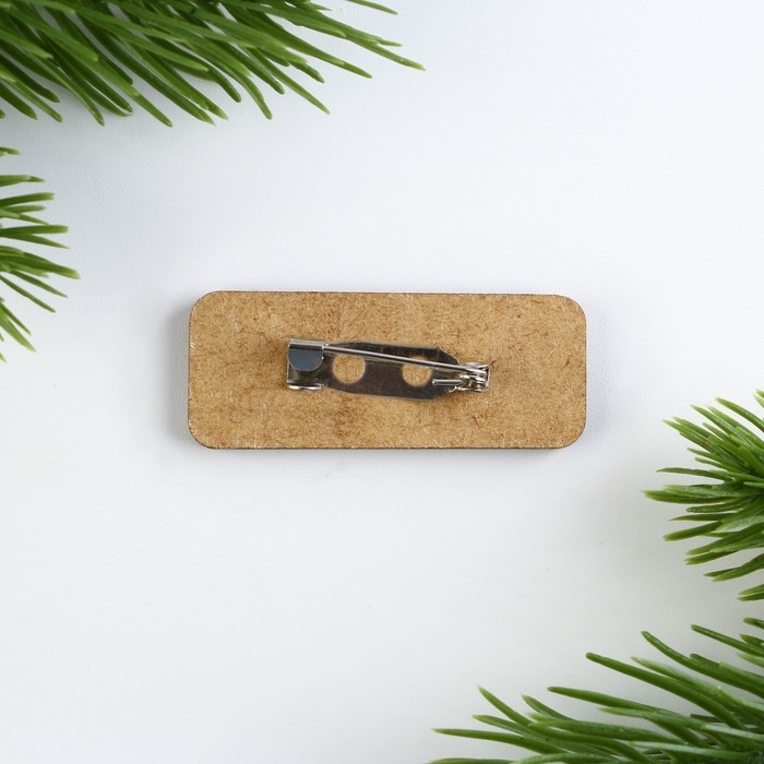 Значок новогодний &laquo;Новый год: радуйте близких&raquo; 4 х 1,5 см