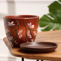 Горшок цветочный Миндаль 1л с подставкой