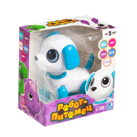 Робот собака &laquo;Питомец&raquo; IQ BOT, интерактивный: с записью звуков, реагирует на хлопки, звук, свет, на батарейках, фиолетовый