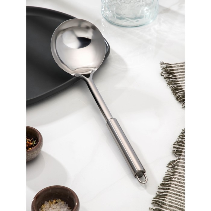 Половник из нержавеющей стали Доляна &laquo;Металлик&raquo;, 150 мл, h=31 см, цвет серебряный