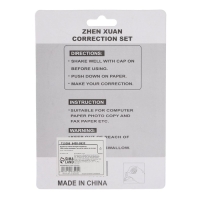 Корректор-лента Zhen Xuan 6 м х 5 мм, с корректором 18 мл, с корректирующим карандашом 7 мл, металлический наконечник, на основе растворителя