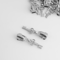 Бегунок автоматический для металлической молнии, №5, декоративный &laquo;Ключ&raquo;, 10 шт, цвет никель