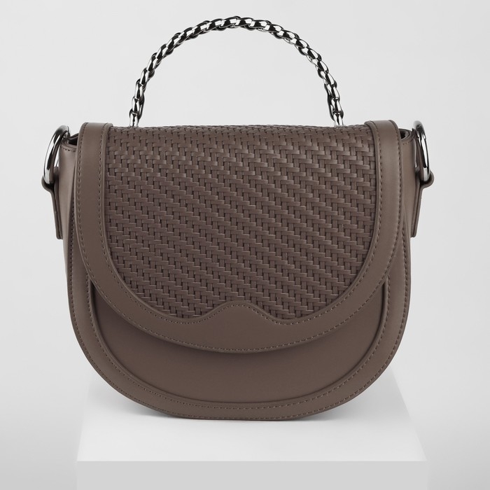 Ручка для сумки, металлическая, с винтами для крепления, 12,8 &times; 6,5 см, цвет серебряный/чёрный