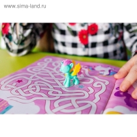 Активити книга &laquo;Волшебный мир пони&raquo;, 12 стр., с наклейками и игрушкой