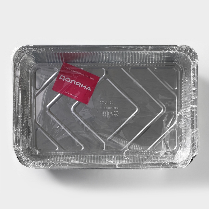 Набор форм из фольги для запекания и выпечки Доляна, 2,1 л, 31,5&times;22&times;5,5 см, 2 шт