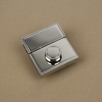 Застёжка для сумки, 4,3 &times; 4,7 см, цвет серебряный