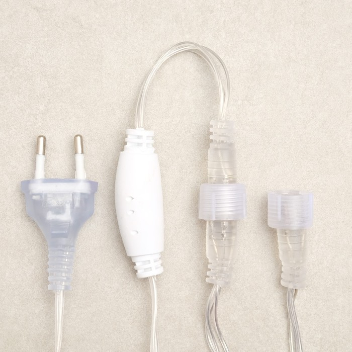 Гирлянда &laquo;Сеть&raquo; 2 &times; 1.5 м, IP44, УМС, прозрачная нить, 192 LED, свечение синее, 220 В