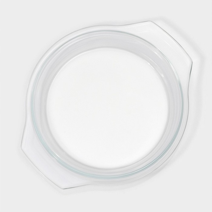 Набор кастрюль из жаропрочного стекла для запекания Доляна &laquo;Гратен&raquo;, 2 предмета: 700/1500 мл, d=14,5/11 см, с крышками, толщина 4 мм