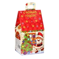 Новый год. Кондитерский набор конфет "Мини Домик САНТА", 210 г