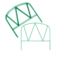 Ограждение декоративное, 65 &times; 325 см, 5 секций, металл, зелёное, &laquo;Арена&raquo;, Greengo