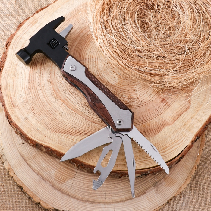 Мультитул 8в1 с молотком и разводным ключом