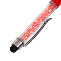 Ручка подарочная, шариковая, поворотный корпус, со стразами и стилусом, МИКС