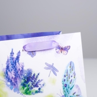 Пакет подарочный ламинированный квадратный, упаковка, &laquo;Лавандовая легкость&raquo;, 22 х 22 х 11 см