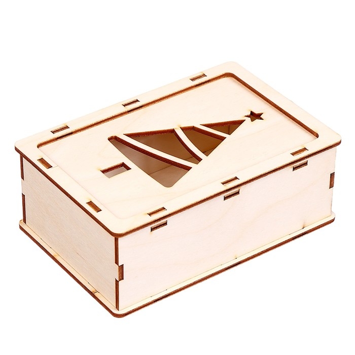 Заготовка для творчества &laquo;Шкатулка с выдвижной крышкой. Ёлочка&raquo;