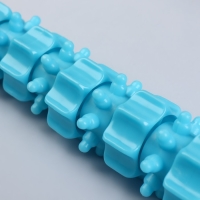 Массажёр &laquo;Скалка&raquo;, универсальный, 37,5 &times; 4 см, деревянный, 11 колёс, цвет МИКС