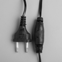 Гирлянда &laquo;Нить&raquo; 10 м с насадками &laquo;Шарики 1.5 см&raquo;, IP44, тёмная нить, 100 LED, свечение бело-синее, мигание, 220 В