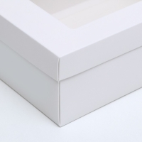 Коробка подарочная складная, упаковка, &laquo;Белая&raquo;, с окном 30 х 20 х 9 см