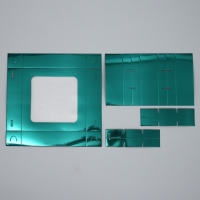 Коробка для конфет, кондитерская упаковка, 9 ячеек, &laquo;Изумрудная&raquo;, 14.7 х 14.7 х 3.5 см