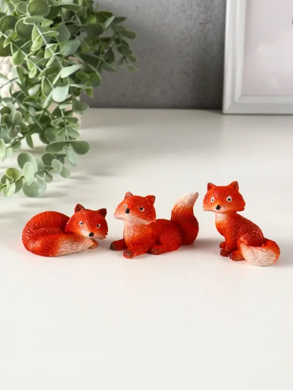 Сувенир полистоун "Маленькая лисичка" МИКС 5,8х3,5х5,6 см