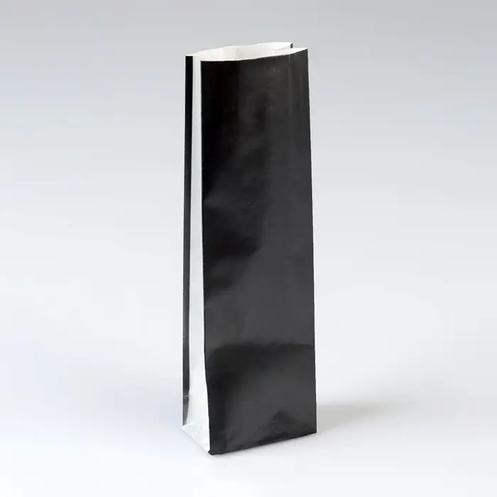 Пакет бумажный фасовочный, матовый, графит-серебро, 5,5 х 3 х 17 см