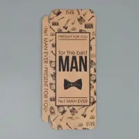 Коробка для шоколада, кондитерская упаковка For the best man, 17 х 8.5 х 1.5 см